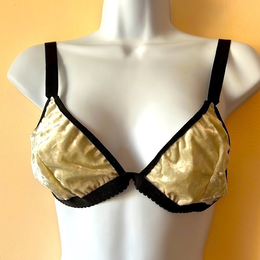 Dolls Kill Widow Velvet Silver Bralette
